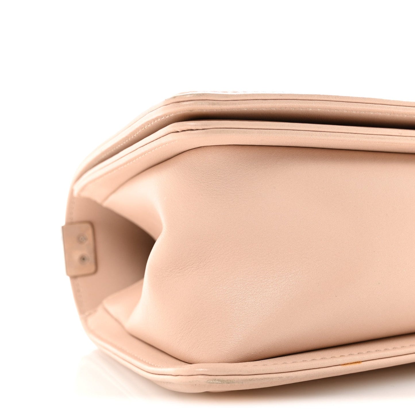 Calfskin Chevron Quilted Medium Boy Flap Light Pink