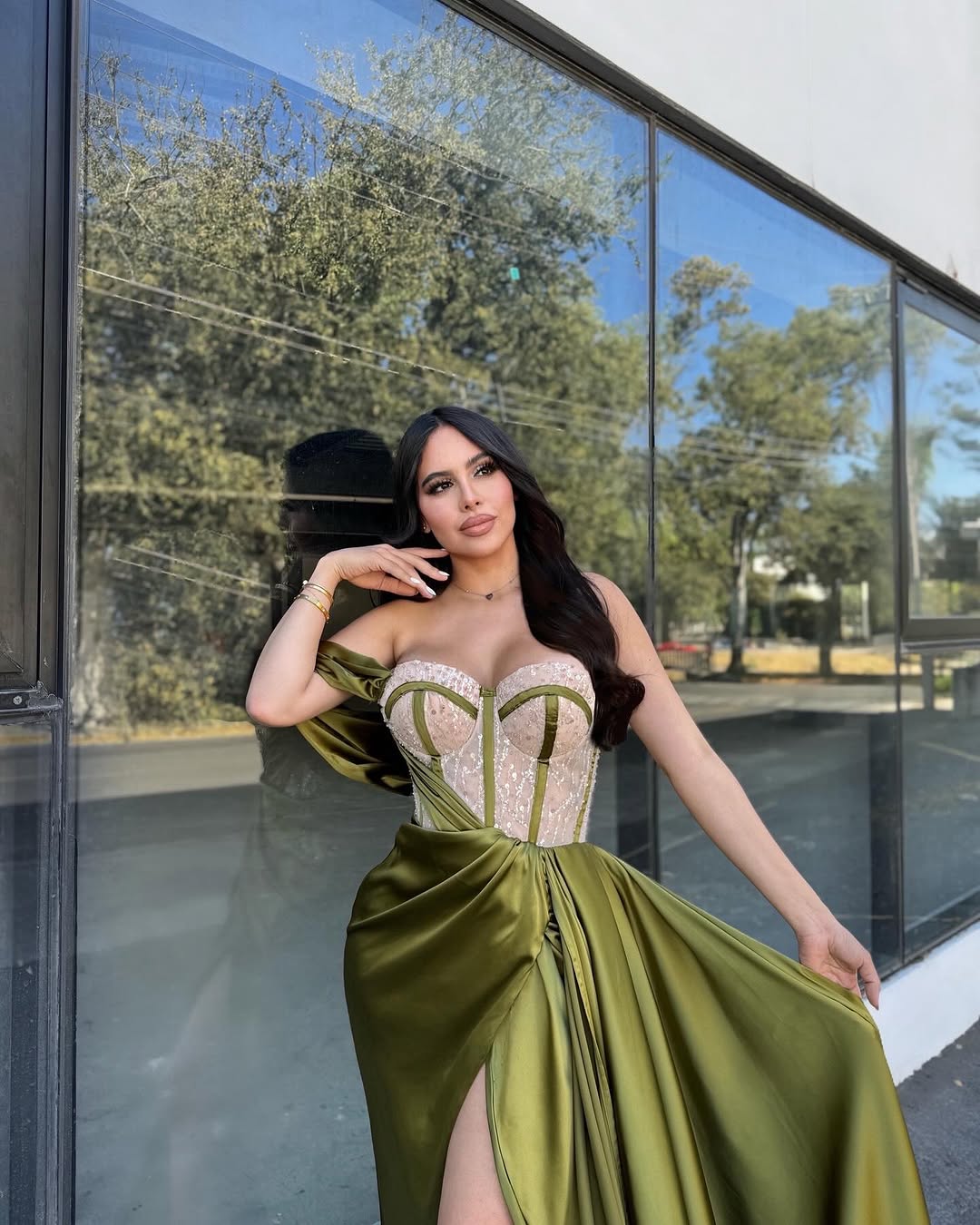 Sleeveless Strapless One-Shoulders Mermaid Beads Prom Dress