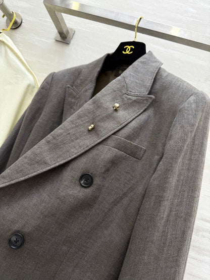 LP 25 Suit Jacket Gray Linen 298572