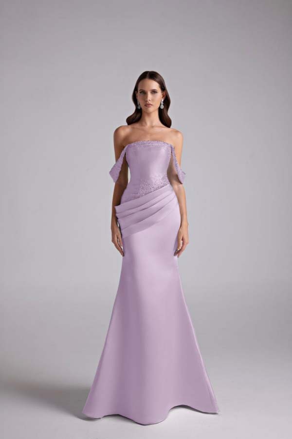 Sleeveless Sweetheart Strapless Off Shoulder A Line Long Prom Dress With Beading