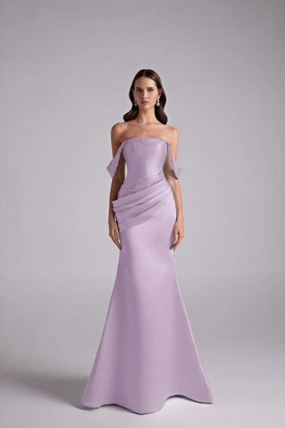 Sleeveless Sweetheart Strapless Off Shoulder A Line Long Prom Dress With Beading