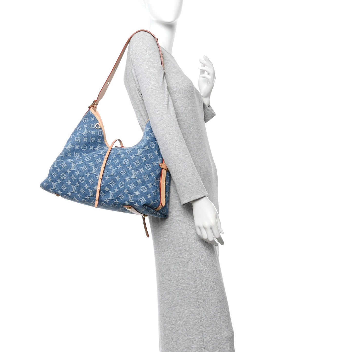 Monogram Denim CarryAll MM Blue