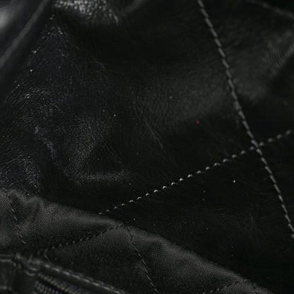 Shiny Calfskin Quilted Small Chanel 22 Black