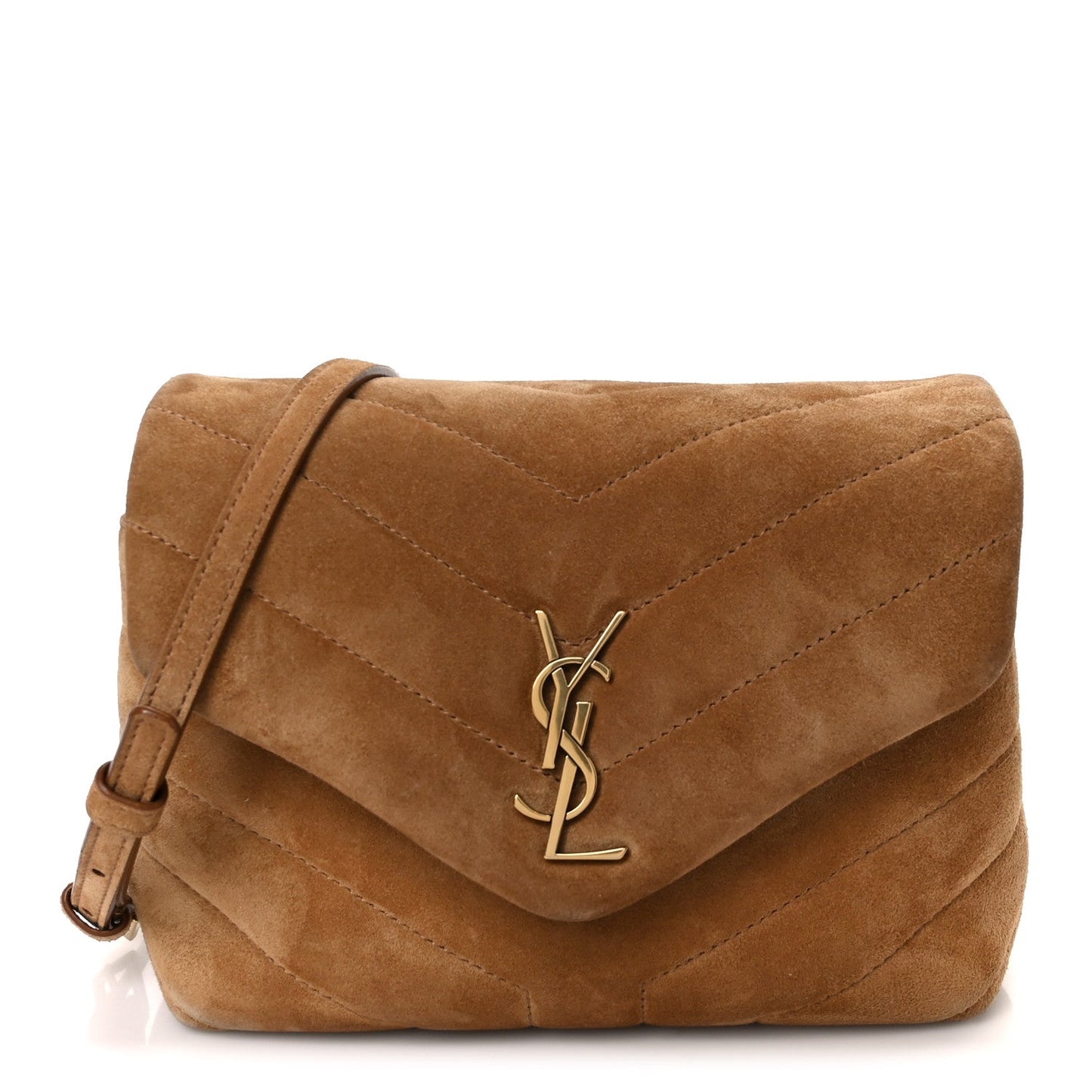 Suede Toy Loulou Shoulder Bag Cinnamon
