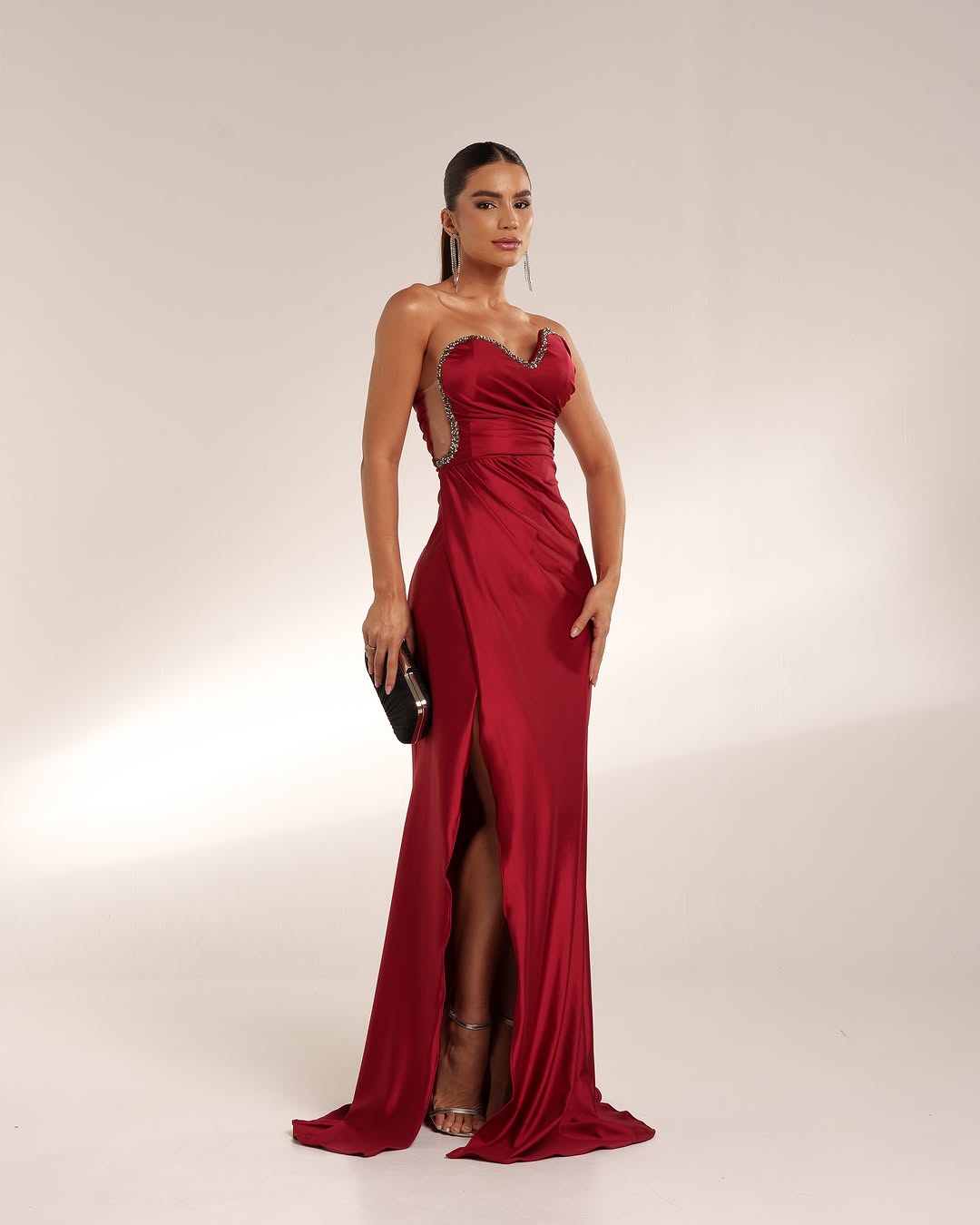 Black Sleeveless Strapless Mermaid Beads Long Prom Dress