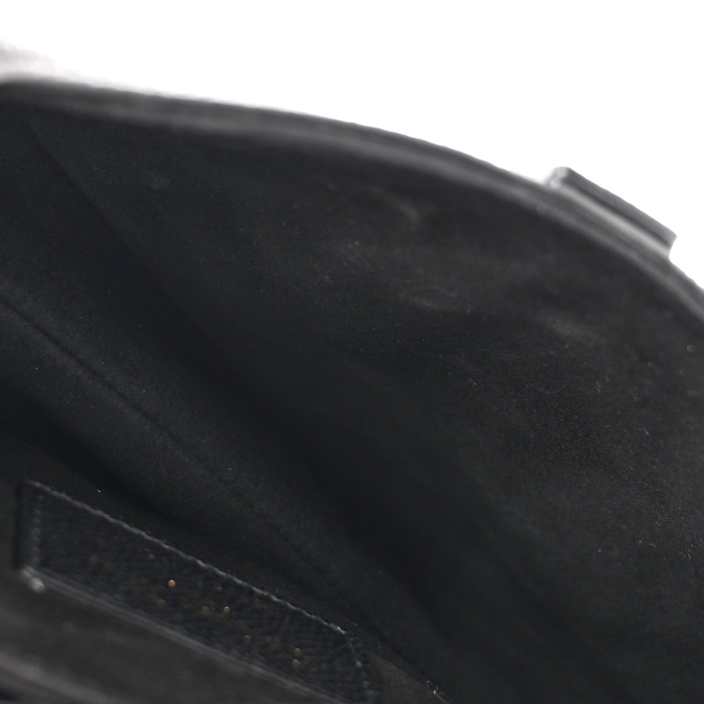Grained Calfskin Mini Saddle Bag Black