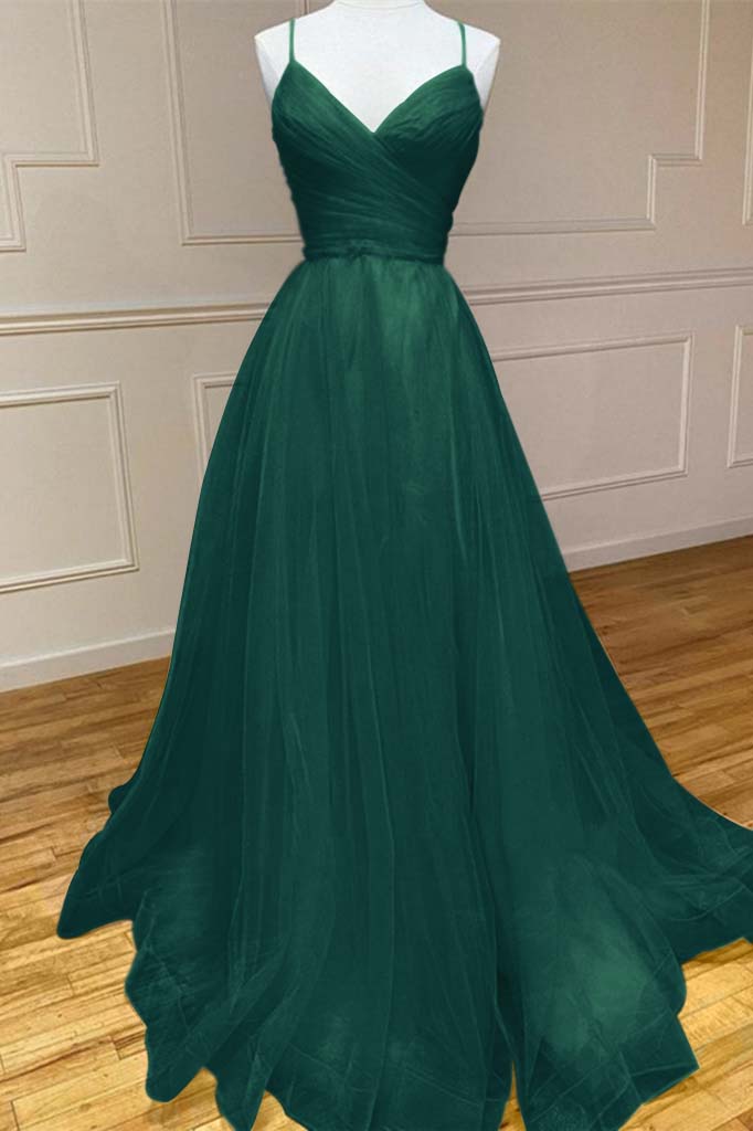 Amazing Yellow Spaghetti-Straps Prom Dress String Back