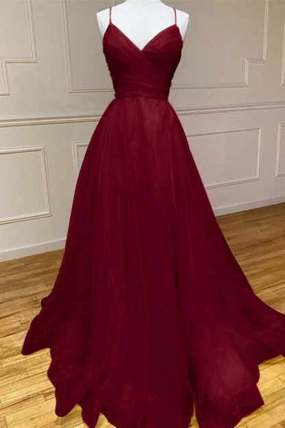 Amazing Yellow Spaghetti-Straps Prom Dress String Back