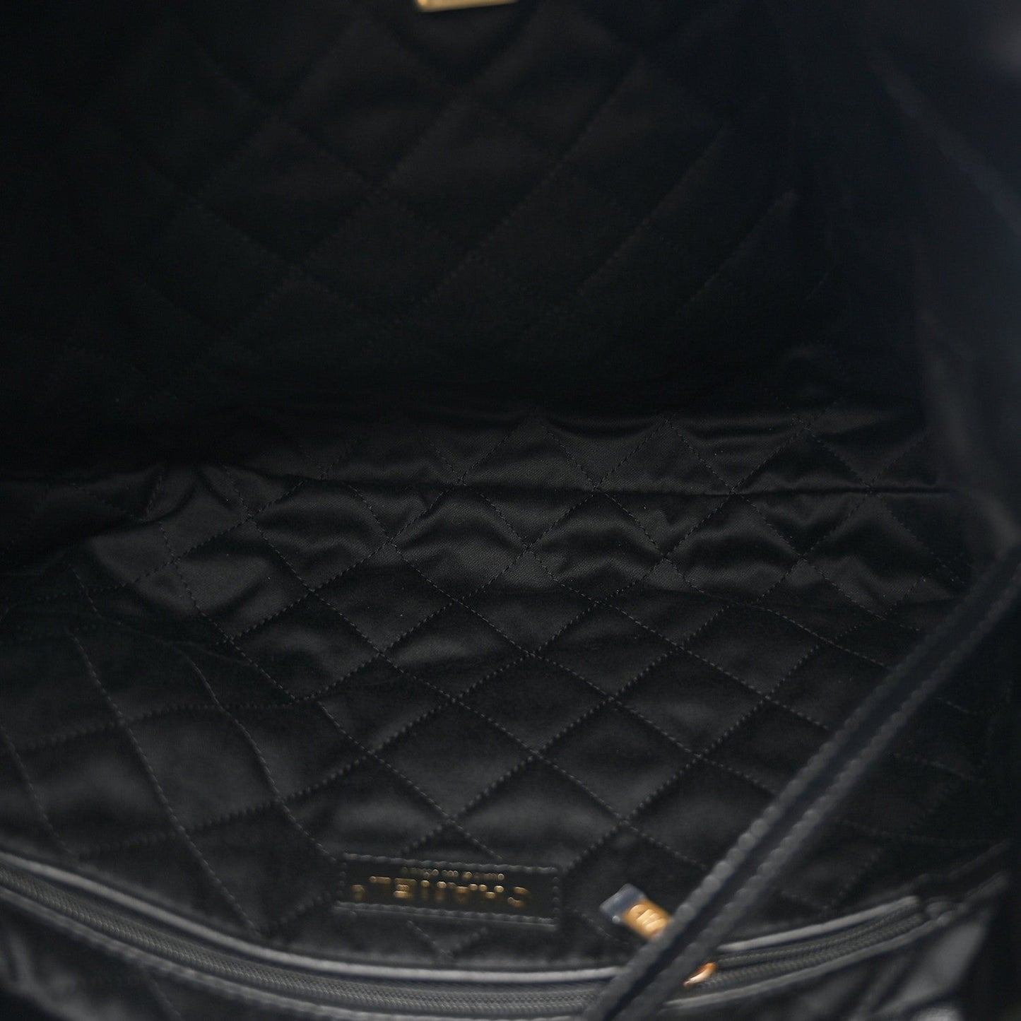 Shiny Calfskin Quilted Small Chanel 22 Black