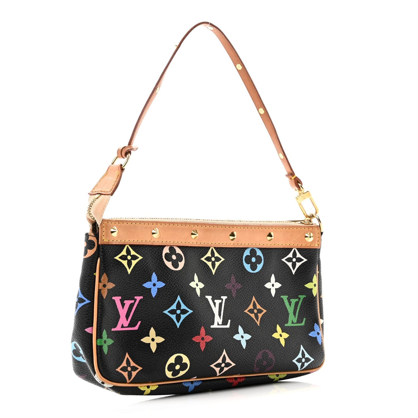 Monogram Multicolor Pochette Accessories Black