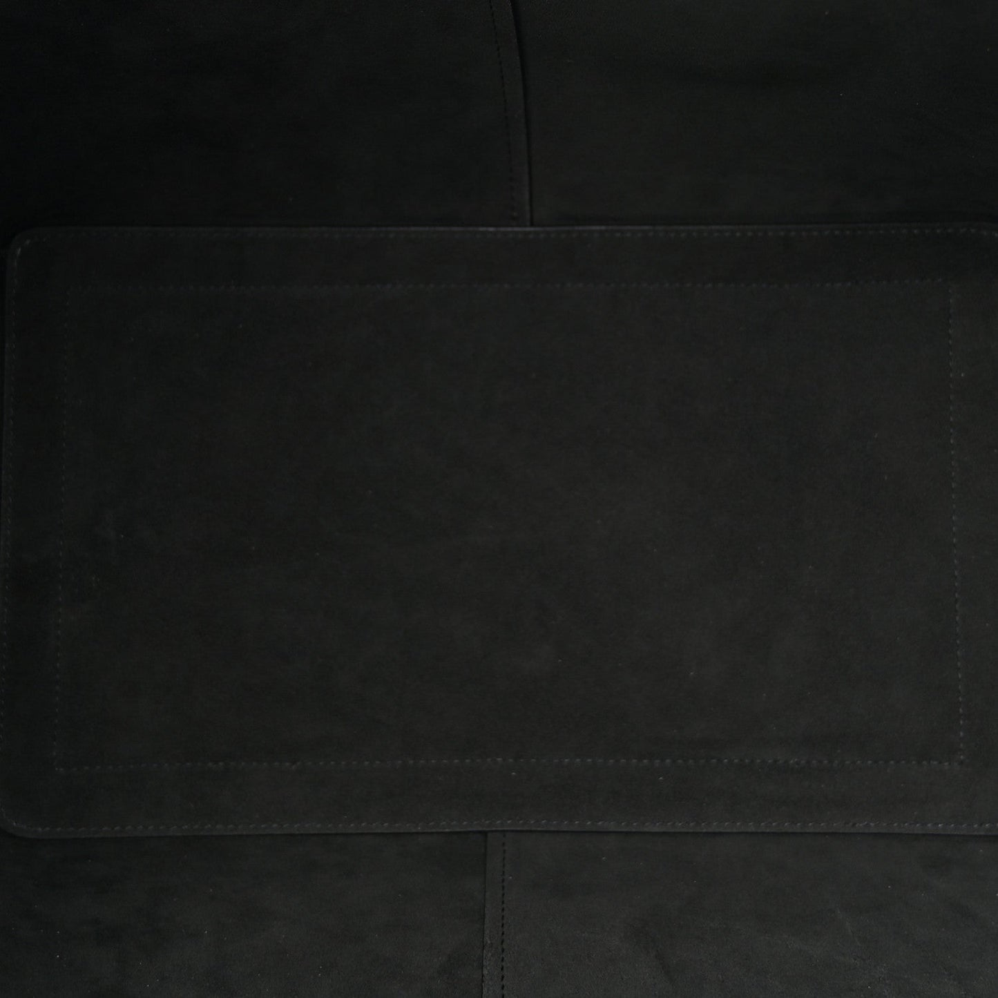 Smooth Calfskin Maxi Trapezoid Shopping Tote Black