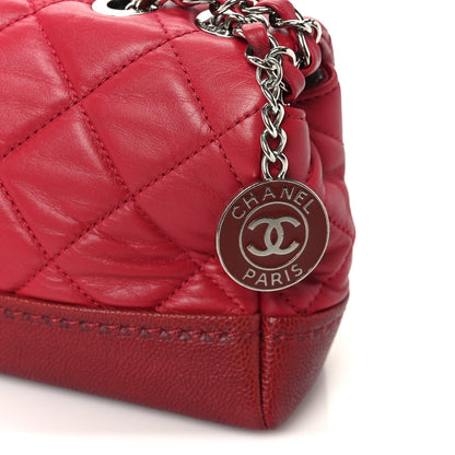 Caviar Lambskin Quilted Bi Coco Flap Red