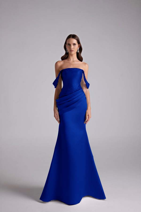 Sleeveless Sweetheart Strapless Off Shoulder A Line Long Prom Dress With Beading