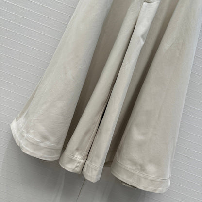 BV Skirt in Ivory White Cotton