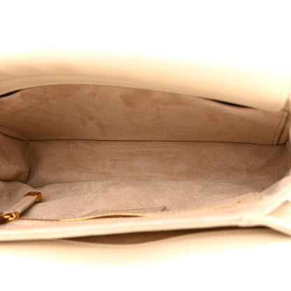 Lambskin Cannage Small Jolie Top Handle Bag Powder Beige Latte