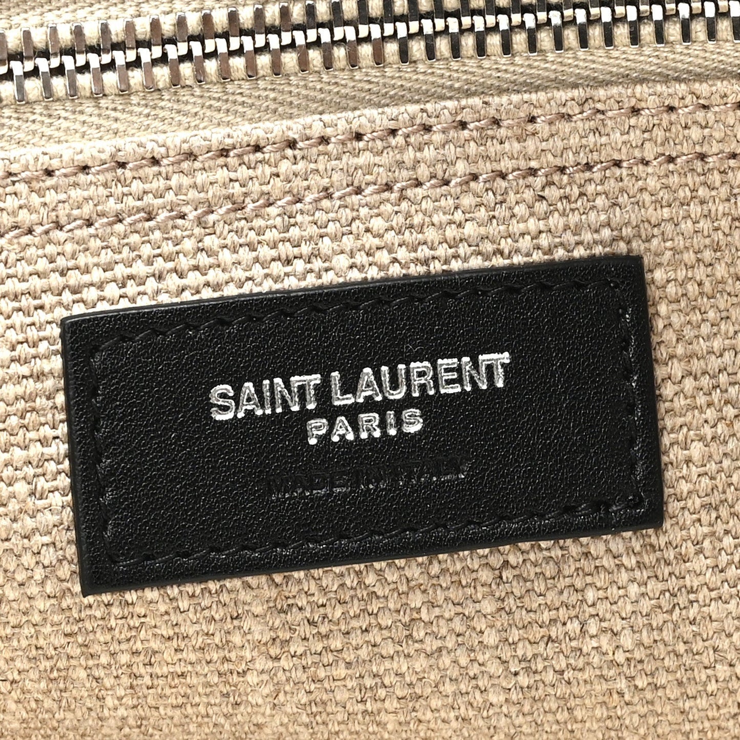 Linen Calfskin Rive Gauche Tote Optic White