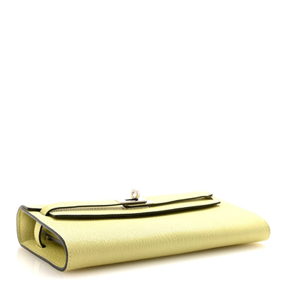 Chevre Mysore Kelly Wallet To Go Jaune Bourgeon