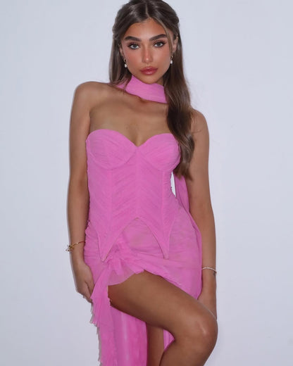 Sleeveless Strapless Sweetheart Long Prom Dress With Slit
