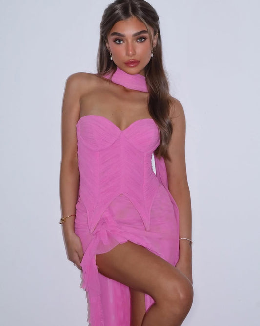 Sleeveless Strapless Sweetheart Long Prom Dress With Slit