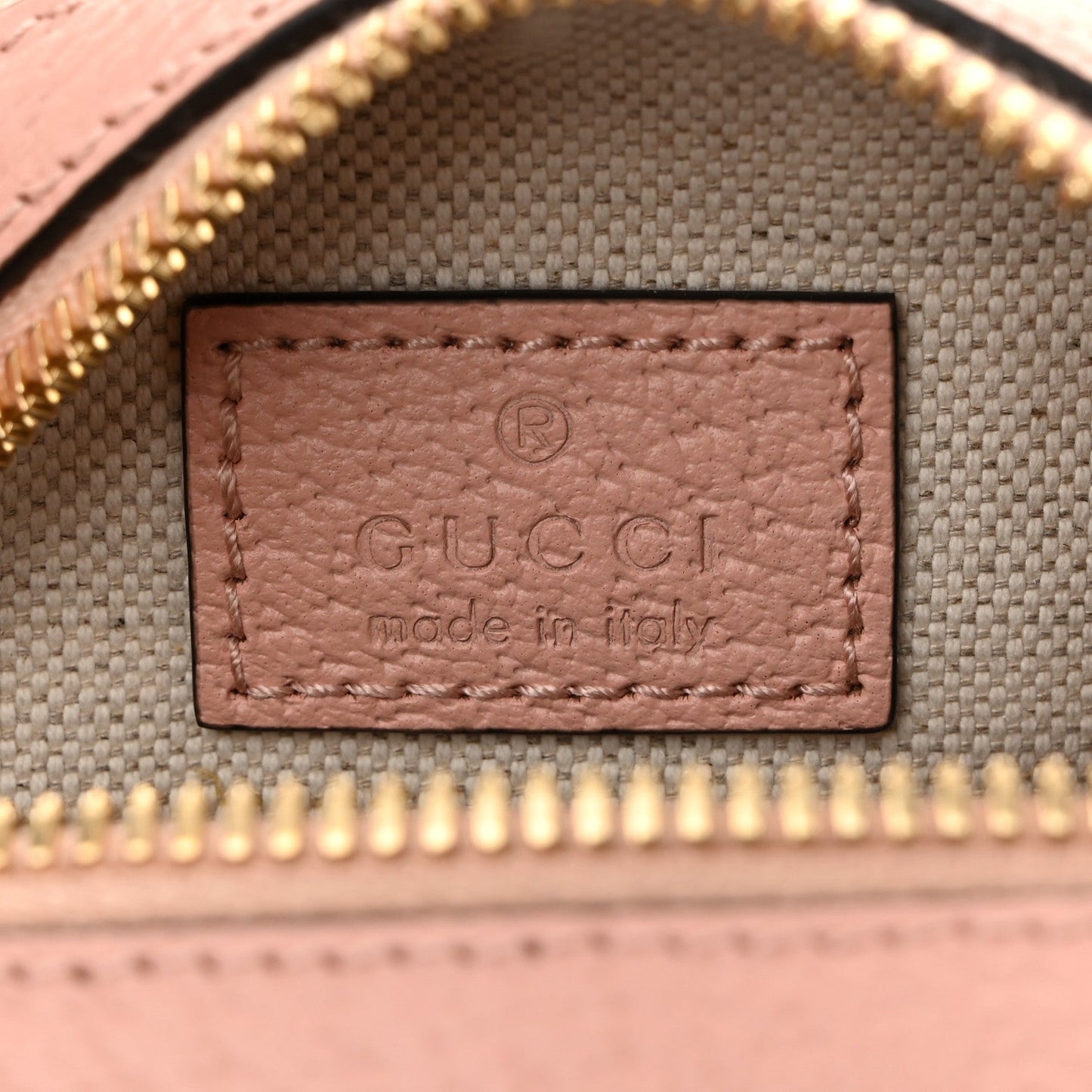 GG Supreme Monogram Textured Dollar Calfskin Web Super Mini Ophidia Top Handle Bowler Bag Rose Pink