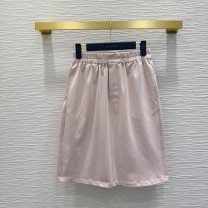 LV 25 Versatile T-shirt Set Pink Cotton