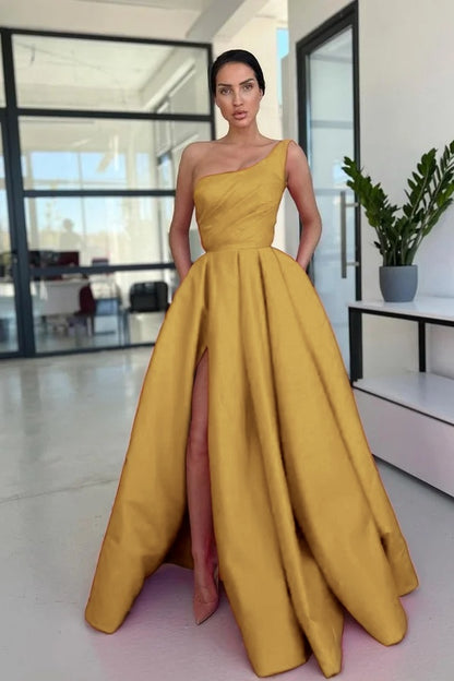 Glamorous Rose Pink A Line Evening Dress Simple