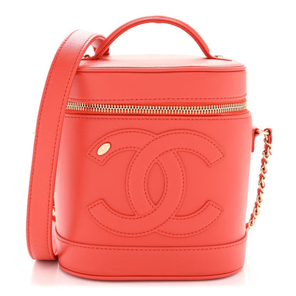 Lambskin Timeless Vanity Cosmetic Case Red