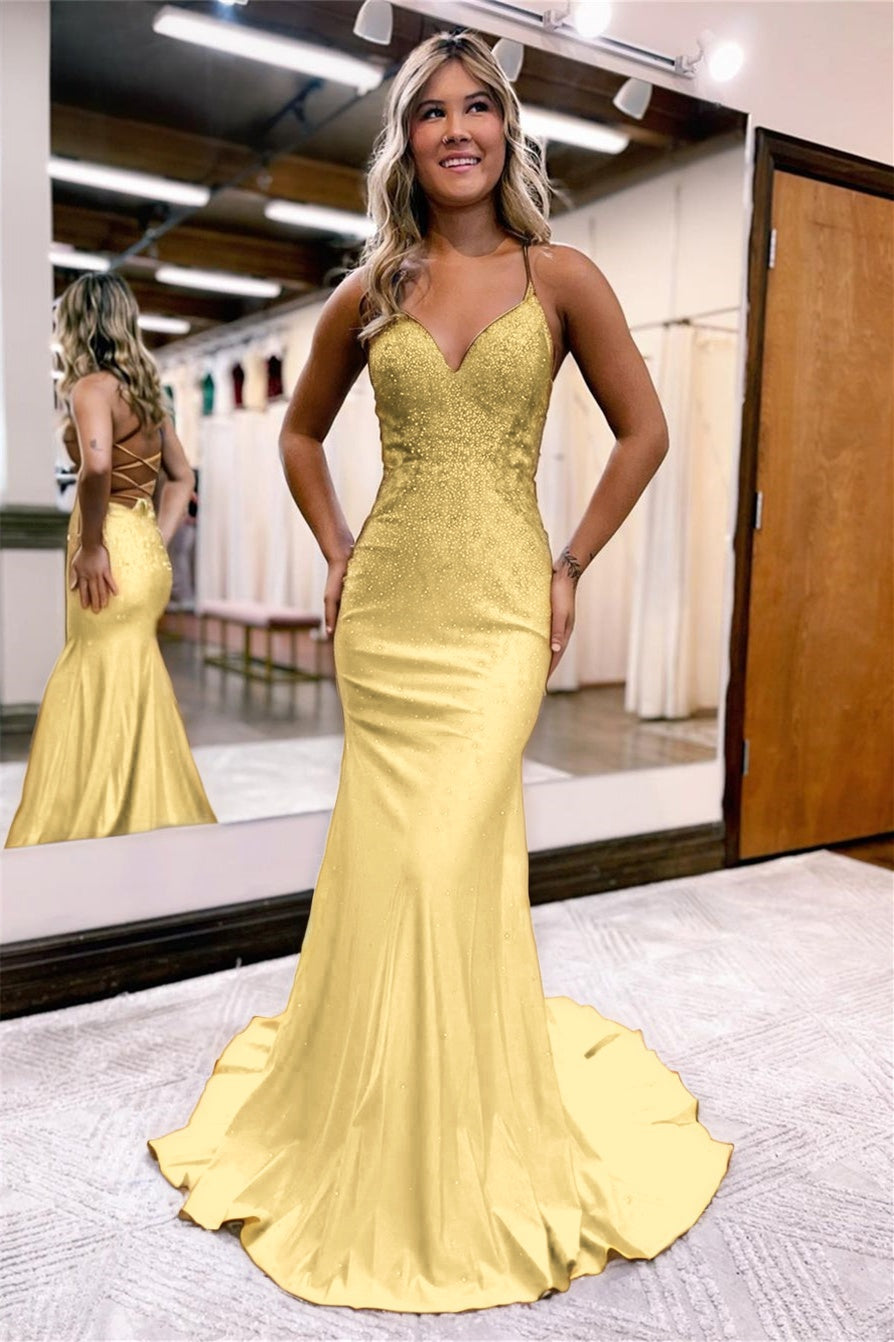 Blue Mermaid Evening Dress Simple For Grad Party