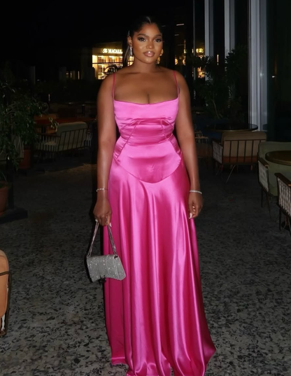 Spaghetti Strapless A-Line Popular Long Evening Dress Formal Prom Dress SH1486