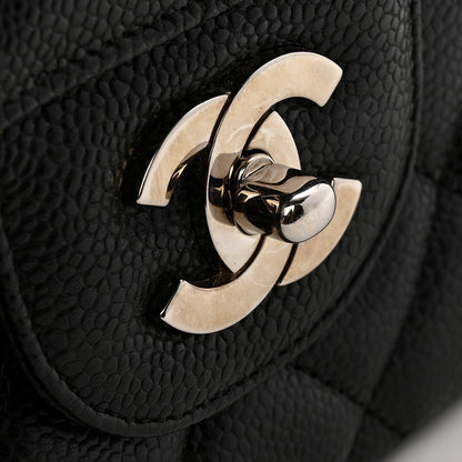 Caviar Quilted Jumbo Single Flap Black