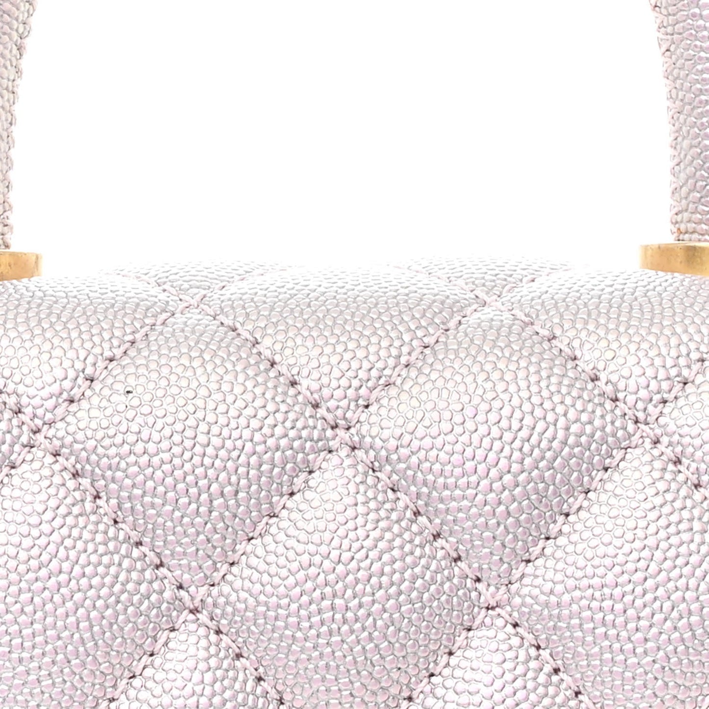Metallic Caviar Quilted Extra Mini Coco Handle Flap Light Pink