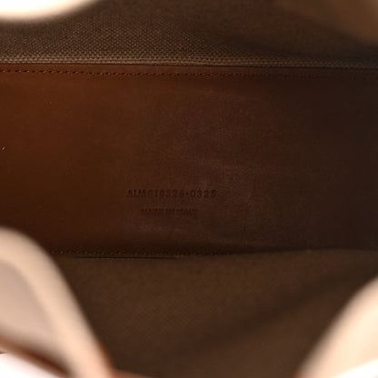 Canvas Calfskin Small Bucket Bag Desert Dust Brick