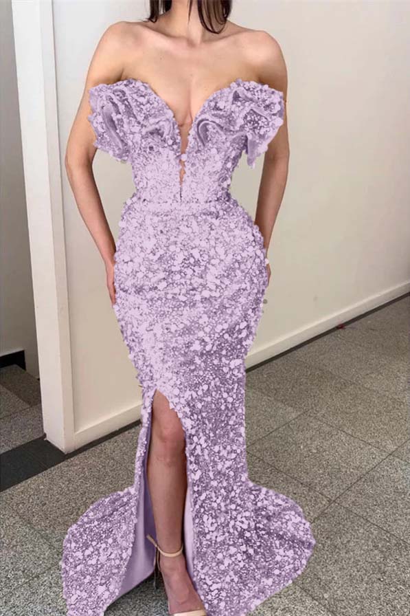 Gold Sequins Mermaid Evening Dress Sleeveless