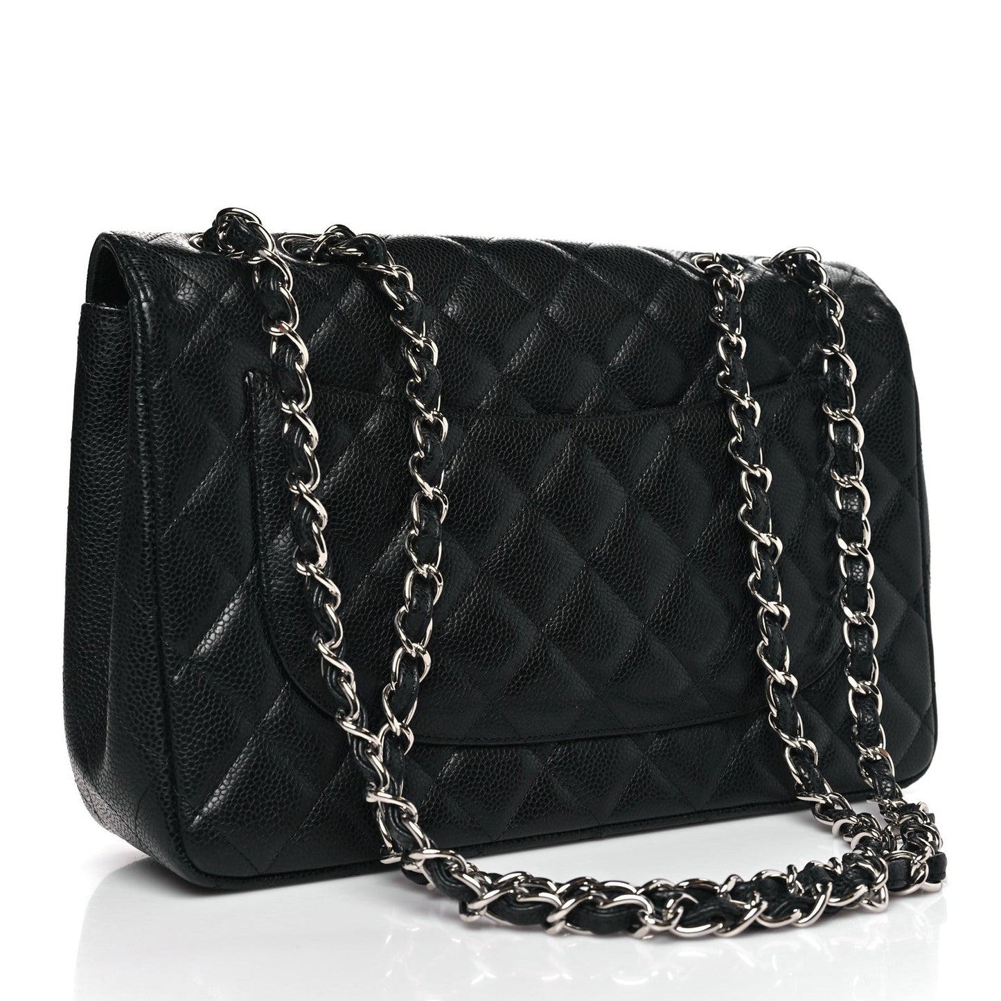 Caviar Quilted Jumbo Single Flap Black
