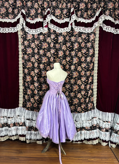 Cute Purple A Line One Shoulder Flower Satin Tulle  Homecoming Dress Cocktail Dress SH3741