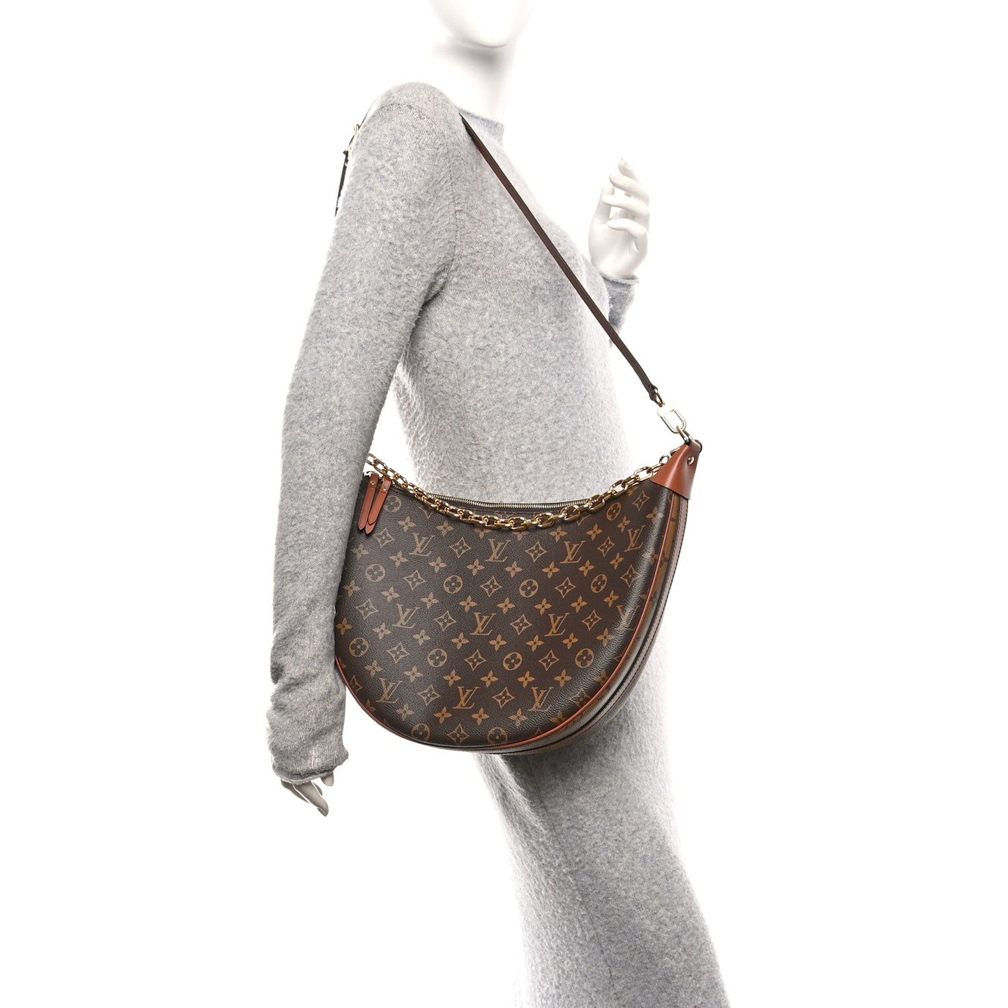 Reverse Monogram Loop Hobo