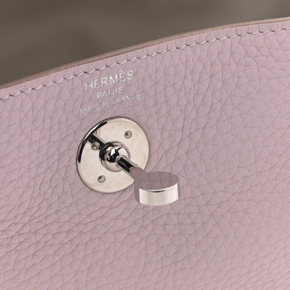 Taurillon Clemence Verso Mini Lindy 20 Mauve Pale Mushroom