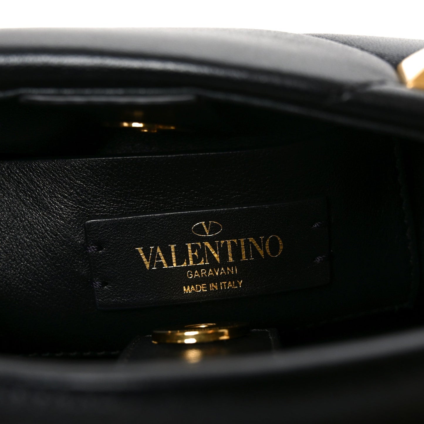 Nappa Mini Roman Stud The Handle Bag Black