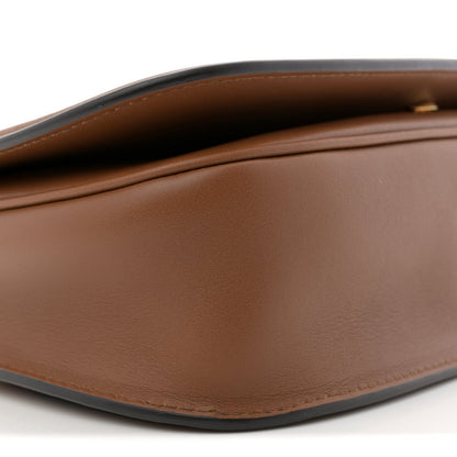 Roxy Calfskin Medium Blondie Top Handle Bag Brown