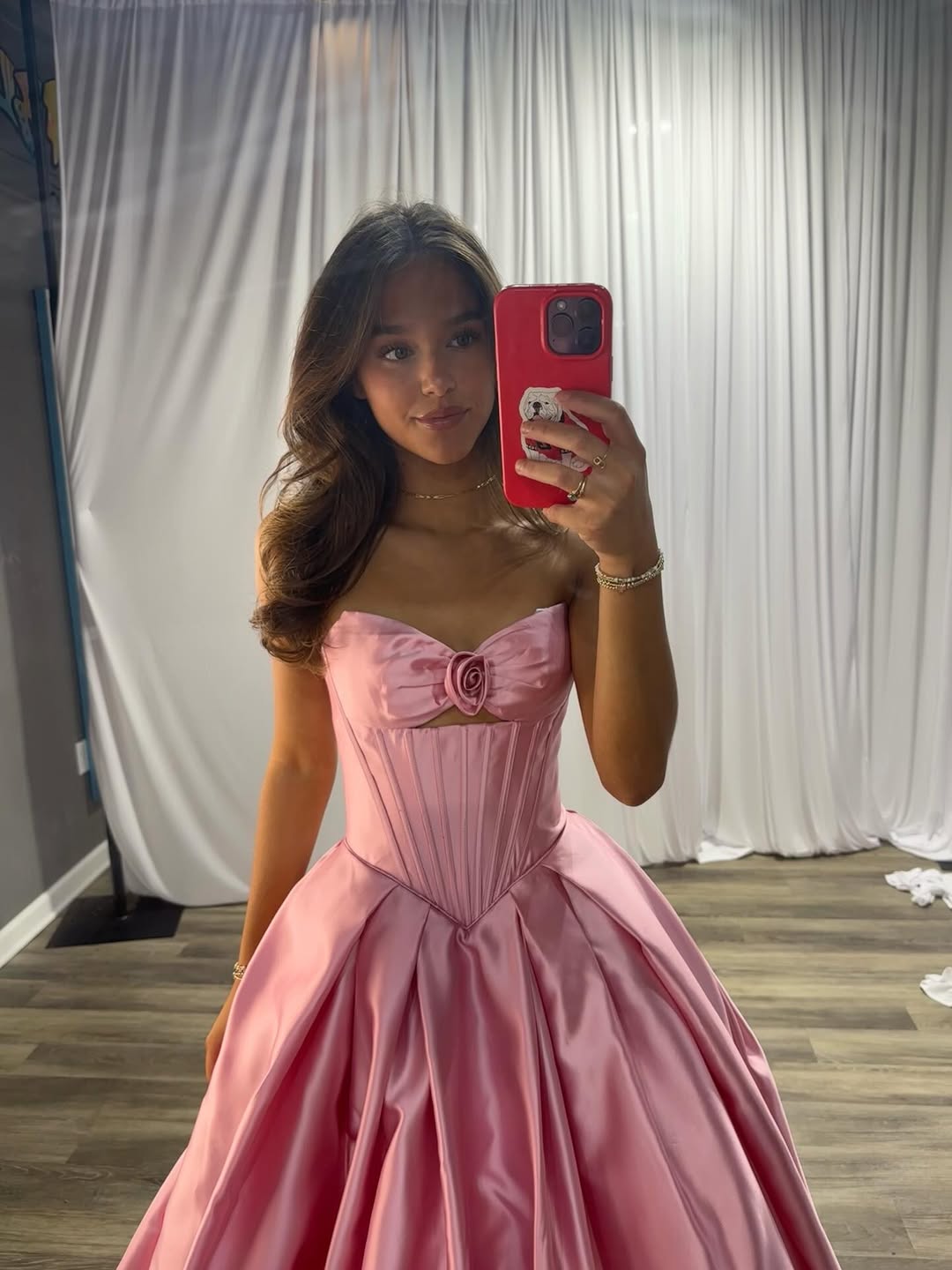 Elegant Sleeveless Strapless A Line Prom Dress With Pleated
