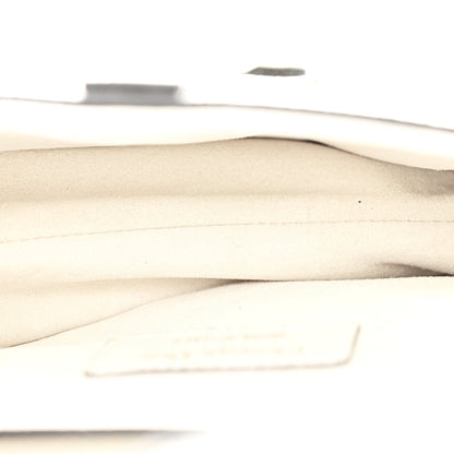 Grained Calfskin Mini Saddle Bag With Strap White