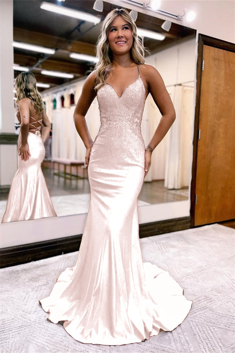 Blue Mermaid Evening Dress Simple For Grad Party