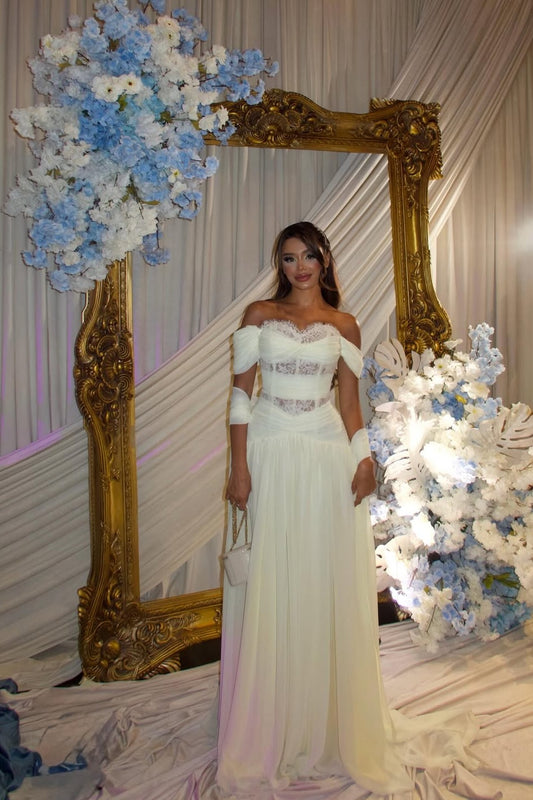 Charming Sleeveless Off Shoulders Sweetheart Pleated Evening Dress