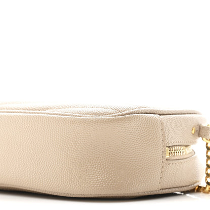Grain De Poudre Matelasse Monogram Mini Lou Camera Bag Dark Beige
