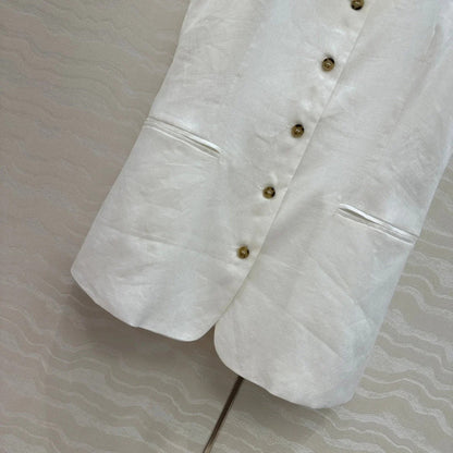 LP SLEEVELESS LINEN BLAZER 272243