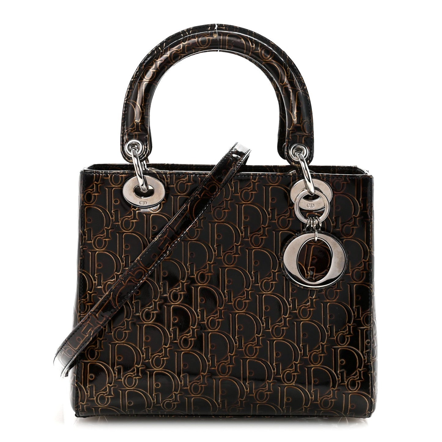 Patent Ultimate Medium Lady Dior Brown