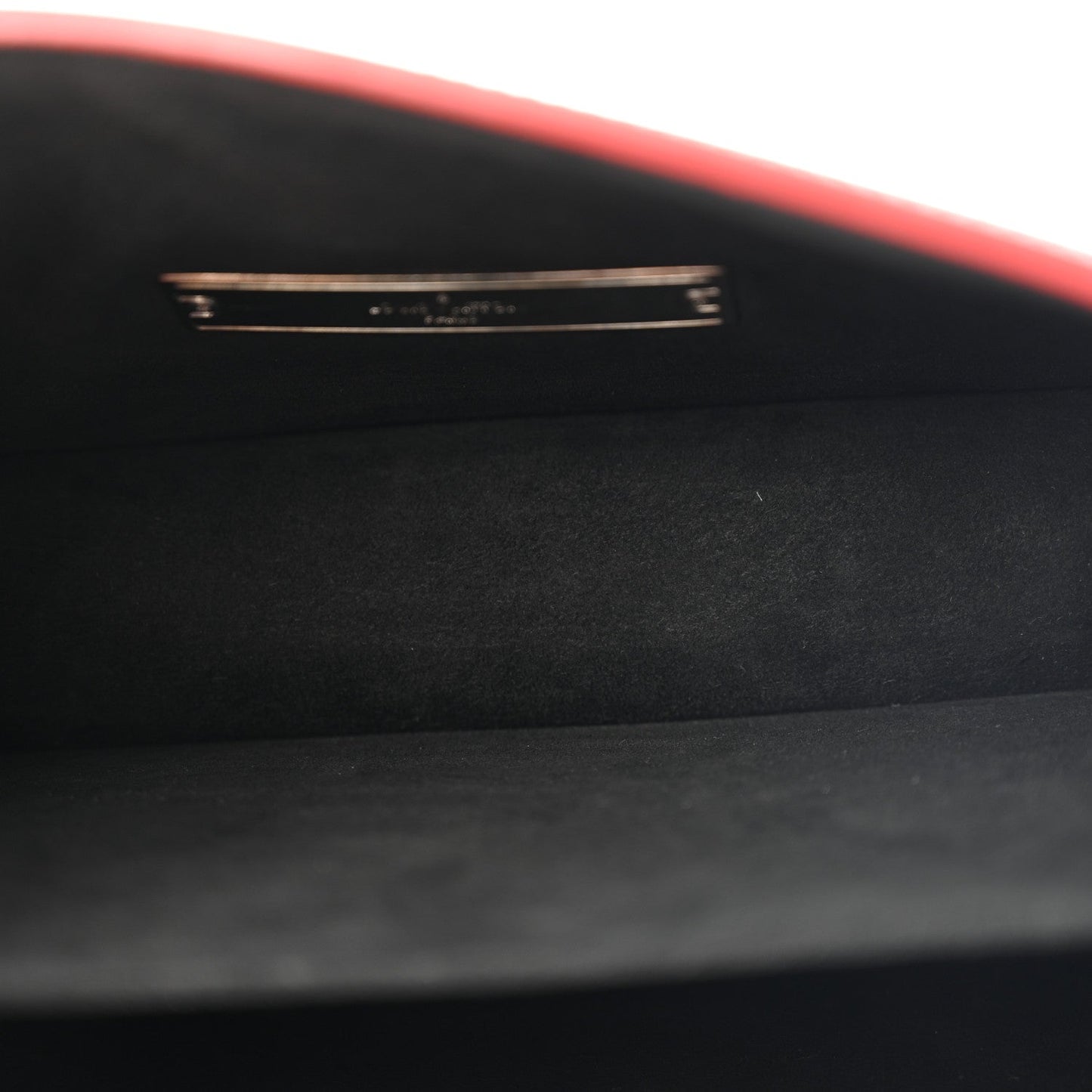 Patent Calfskin Monogram Lace Dauphine Mini Red