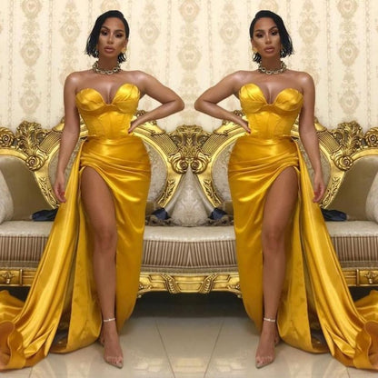 Long Sweetheart Prom Dress With Slit