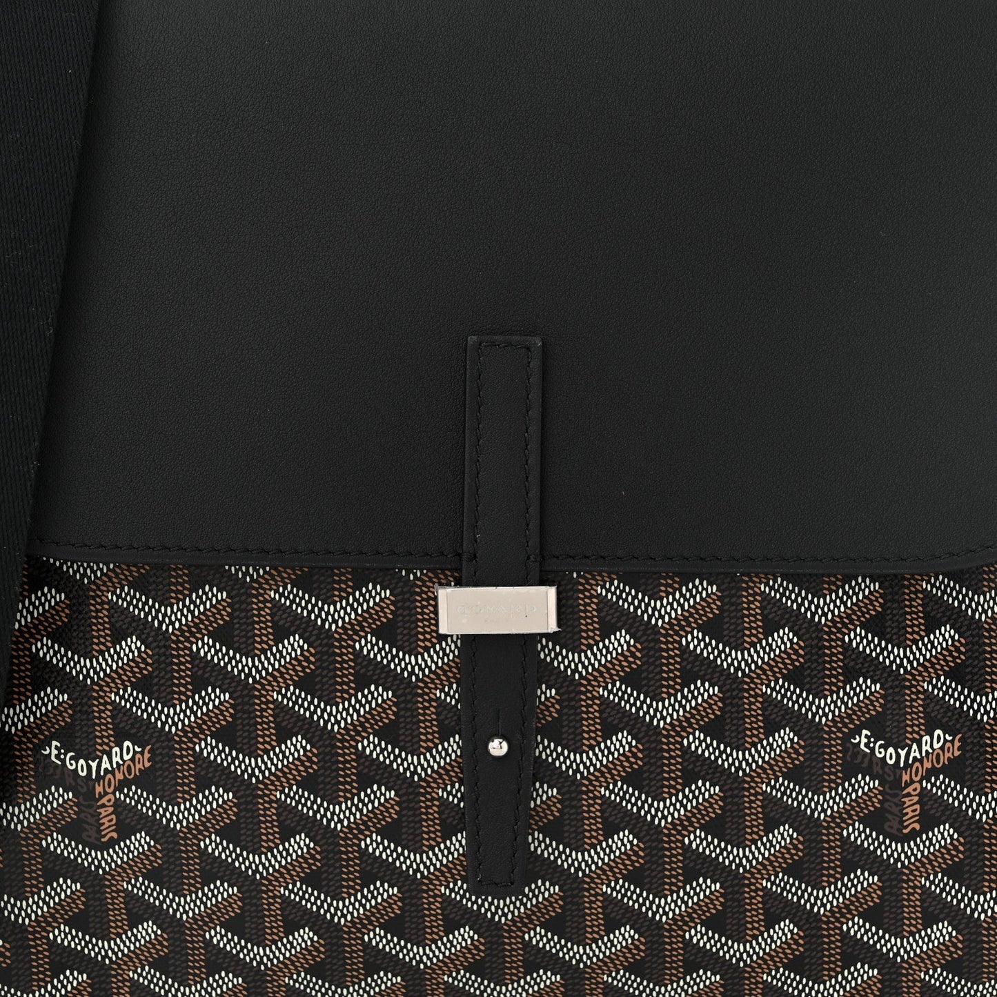 Goyardine Coursier Messenger Bag Black