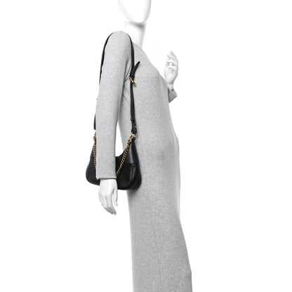 Goatskin Small Aphrodite Shoulder Bag Black